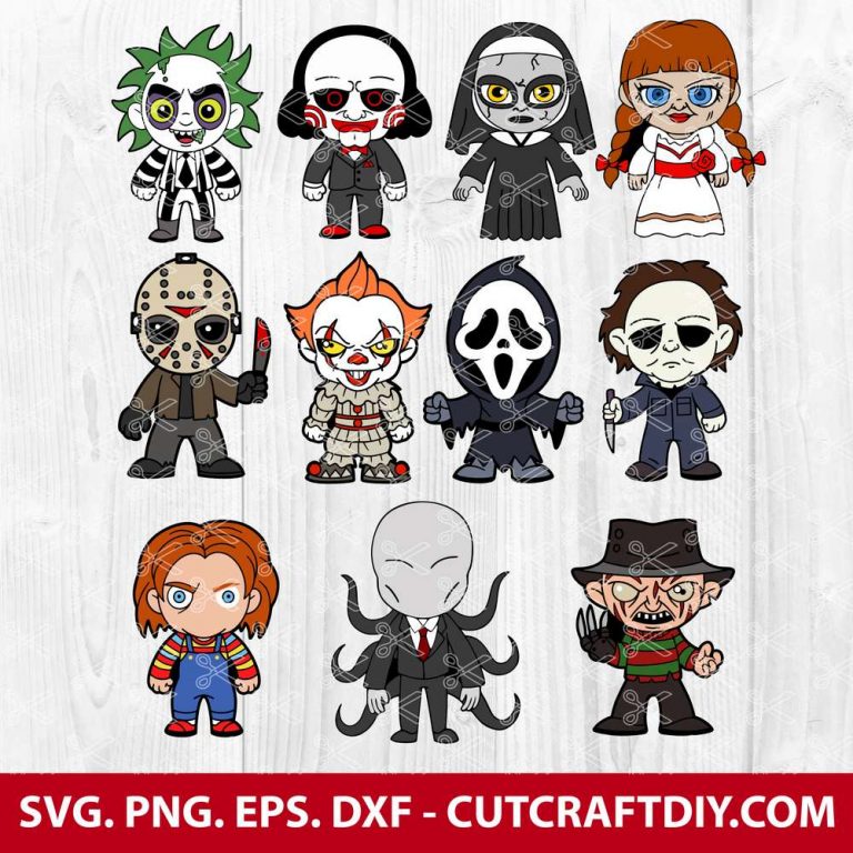 Babies Horror Movie Characters SVG The Psycho Bunch SVG Creepy Team