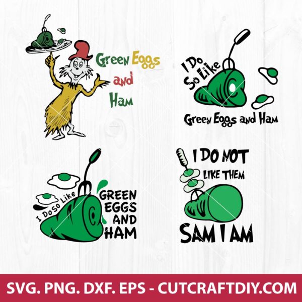 Green Eggs And Ham Svg Dr Seuss Green Eggs And Ham Svg