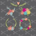 Floral Wreath SVG and DXF Cut Files