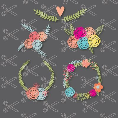 Download Floral Wreath Svg And Dxf Cut Files