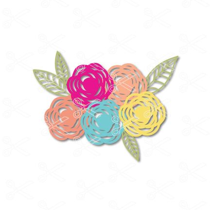 Flower SVG Cut File for Cricut and Silhouette - Flower Clipar