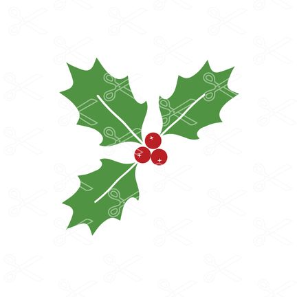 Christmas Holly SVG Cut Files for Cricut and Silhouette