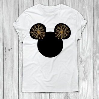 Disney Mickey Head Spider web T-shirt Design SVG and DXF