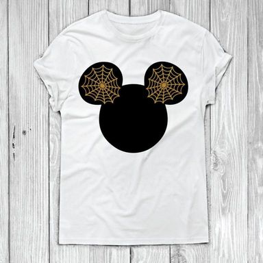 Disney Mickey Head Spider web T-shirt Design SVG and DXF