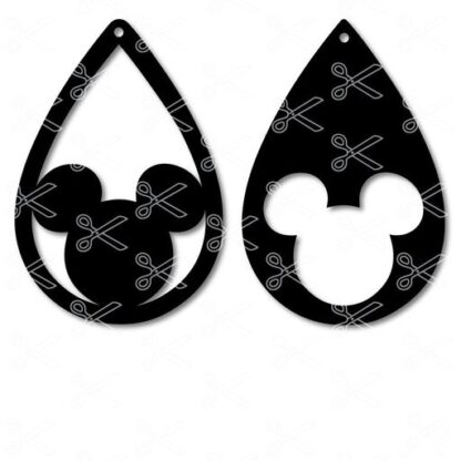 Disney Mickey Mouse Tear Drop Earrings SVG and DXF cut files