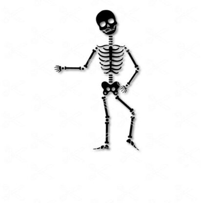 Skeleton Halloween Dance SVG and DXF Cut file