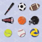 Free Sports Bundle SVG and DXF Cut Files for Cricut and Silhouette Instant Download