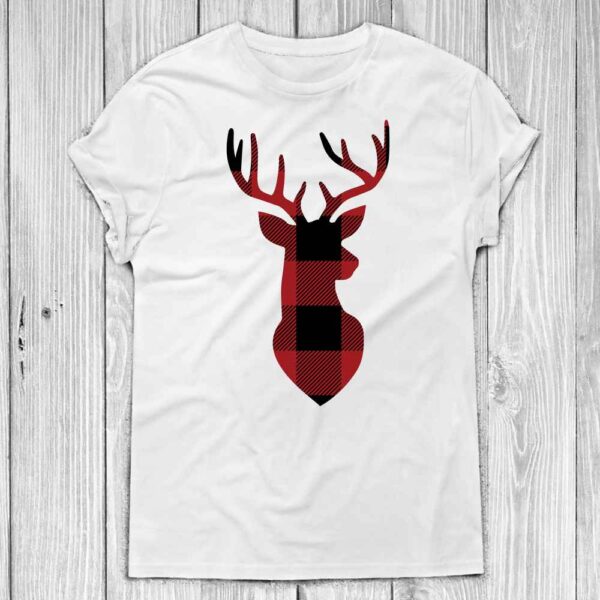 Buffalo Plaid Christmas Deer SVG