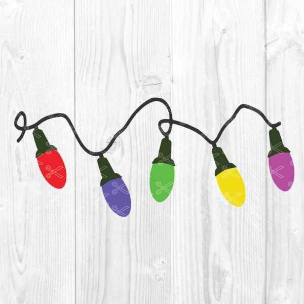 Christmas Lights Clipart SVG