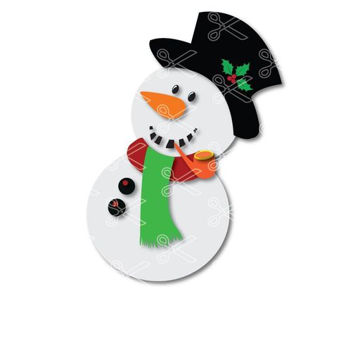 Christmas Snowman SVG DXF