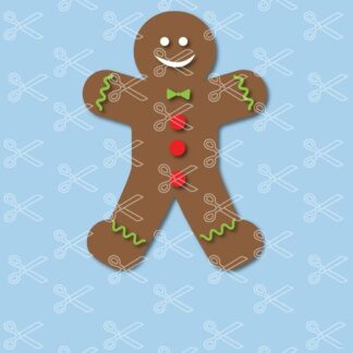 Download Gingerbread Man Christmas SVG and DXF Cut File and use it to your DIY project!