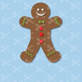 Download Gingerbread Man Christmas SVG and DXF Cut File and use it to your DIY project!