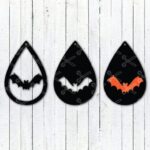 Download Halloween Bat Tear Drop Earrings SVG and DXF Cut files and use it to your DIY project!