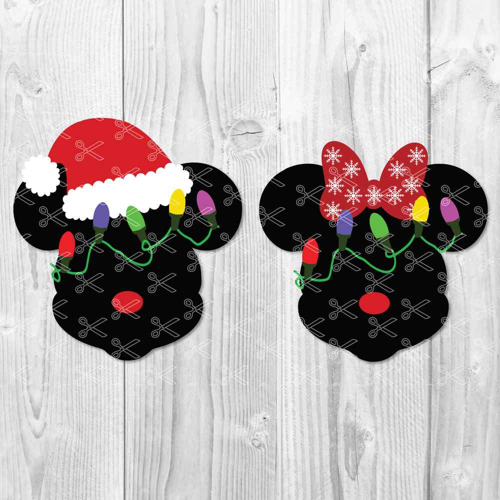 Mickey Mouse in Santa Hat SVG DXF PNG Cut Files - Cute SVG Cut Files