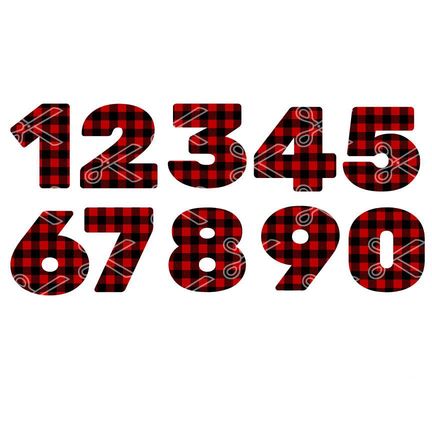 Download Plaid Numbers 1 to 10 SVG and DXF Cut files and use it to your DIY project!