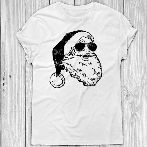 Santa with sunglasses svg