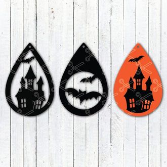 HALLOWEEN-HAUNTED-HOUSE-TEAR-DROP-EARRINGS-SVG-AND-DXF-CUT-FILES