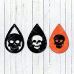 Download Scull Halloween Tear Drop Earrings SVG and DXF Cut files and use it to your DIY project!