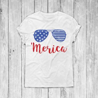 Merica with Sunglasses - fourth of July SVG