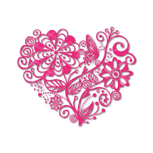 Download Swirly Heart SVG Cut File - Valentine SVG File - Floral ...