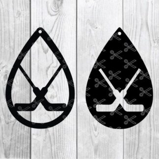hockey earrings svg file
