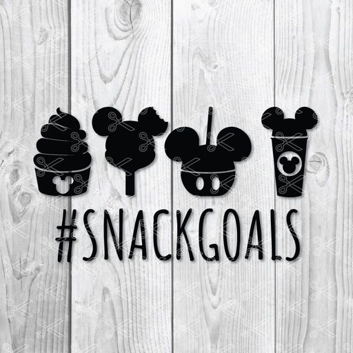 Mickey Snack Goals SVG DXF PNG Cut Files for Cricut and Silhouette