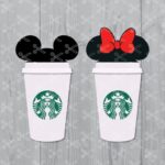 Mickey and Minnie Starbucks Cup SVG