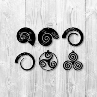 Abstract earrings svg