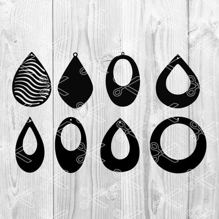 Download Teardrop Earrings Bundle Svg Dxf Cut Files