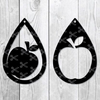 Apple Earring Svg diy craft