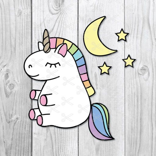 Baby Unicorn SVG DXF PNG Cut Files