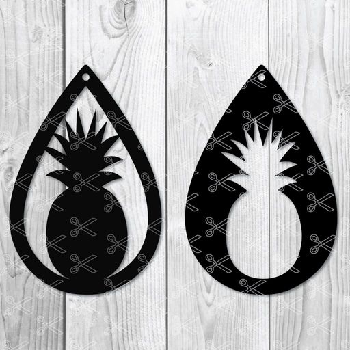 Download Teardrop Earring Pineapple Svg Dxf Png