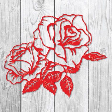 Rose SVG PNG DXF - Rose Clip Art - For Silhouette And Cricut