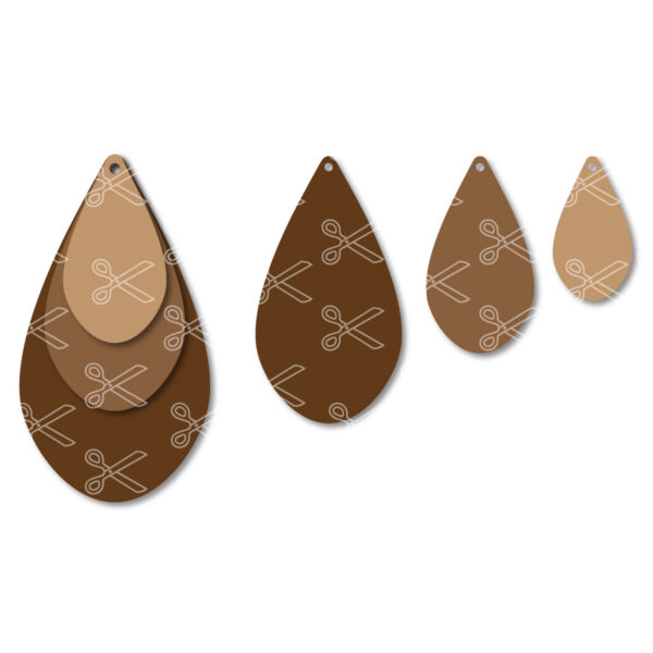 Stacked TearDrop Earrings SVG-