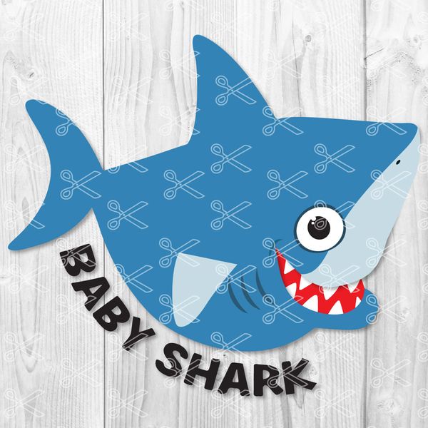 Baby Shark Svg Dxf Png Cutting Files High Quality Premium Design