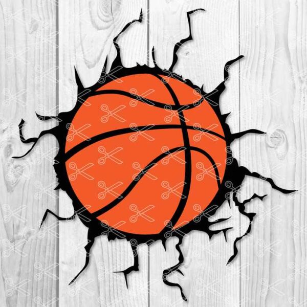 Basketball Crack SVG Cut File