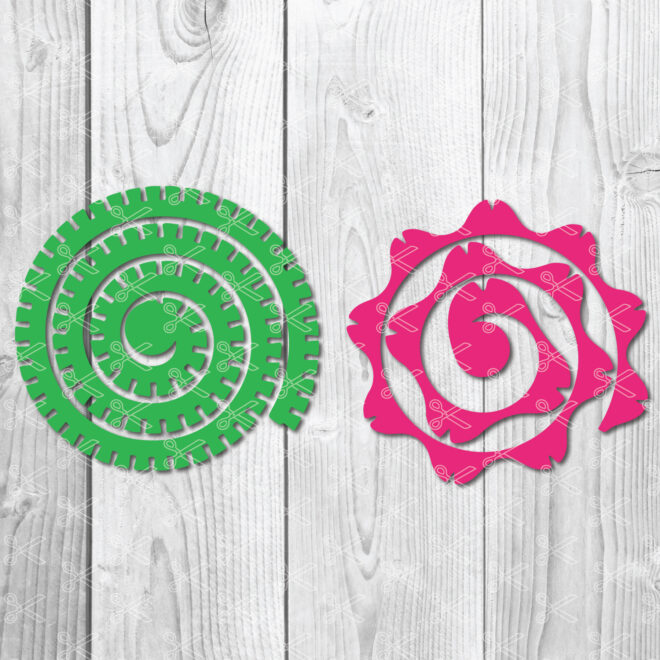 Rolled paper flowers svg