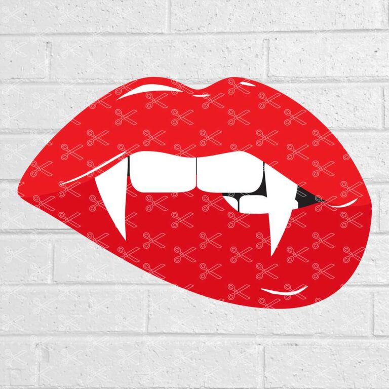 Vampire Red Lips SVG