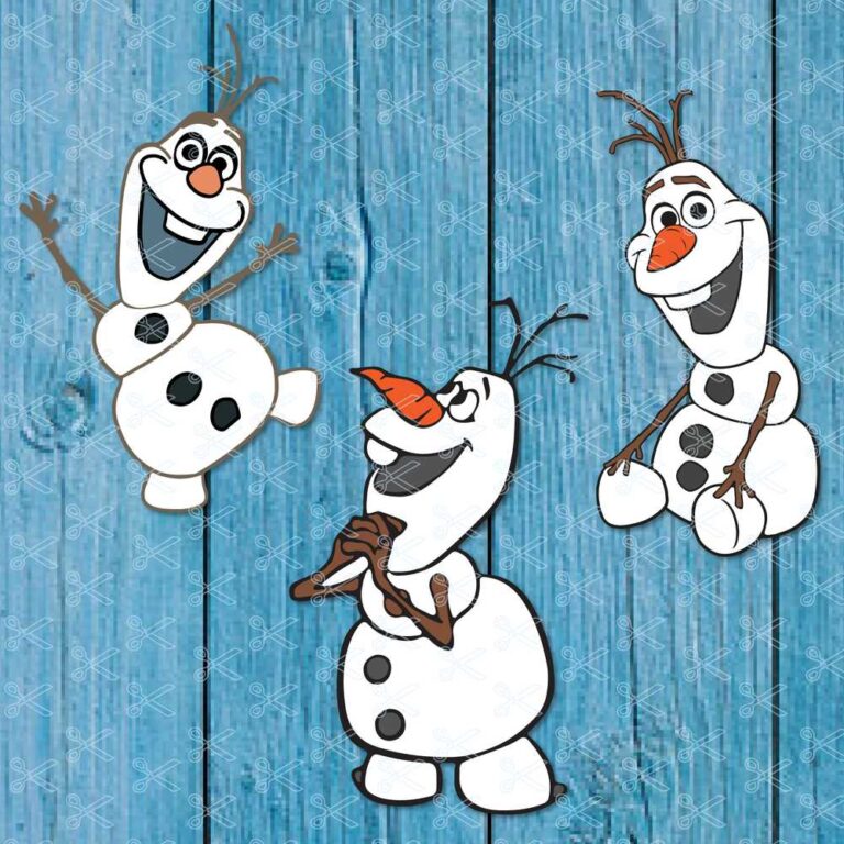 Frozen Olaf Snowman SVG