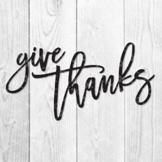 Give thanks svg cut file