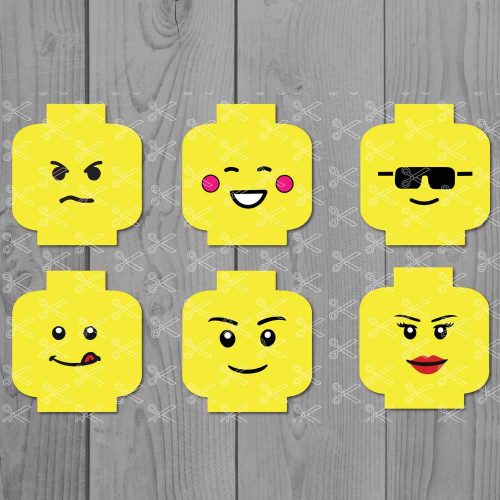 Lego Head Emoji Svg Dxf Png Cut Files For Cricut And Silhouette