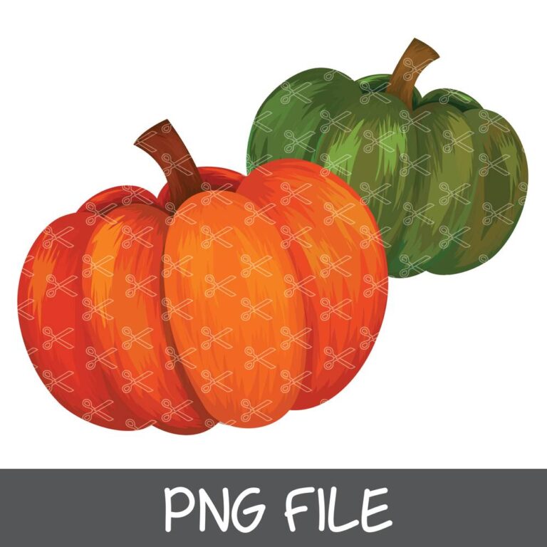 Colorful Painted Pumpkin PNG Sublimation Download