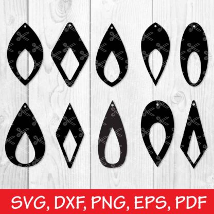 Faux Leather Earrings SVG