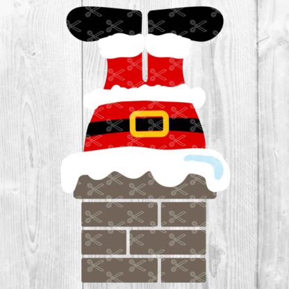 Santa in Chimney SVG
