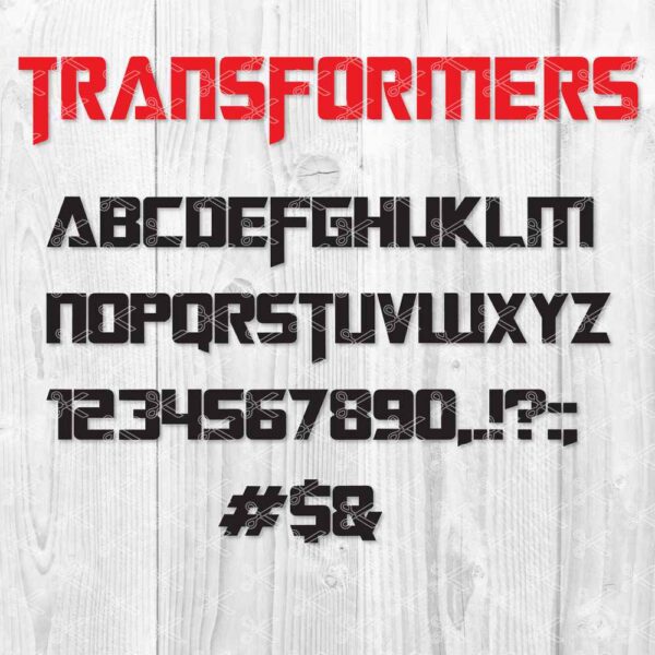 Transformers SVG Font