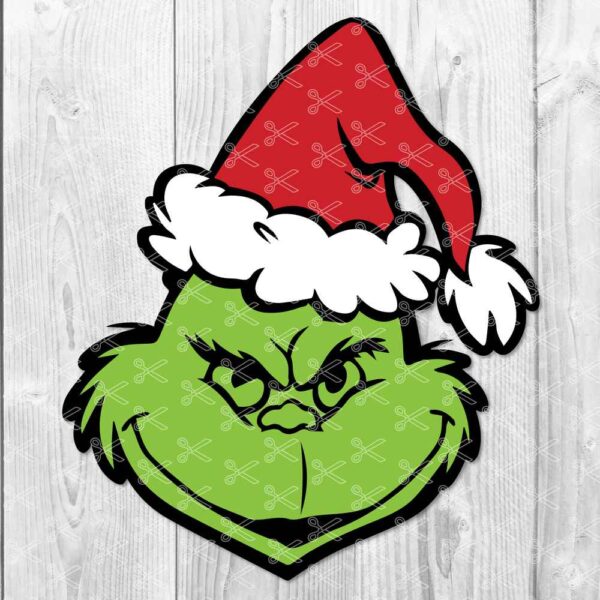 Grinch Face SVG