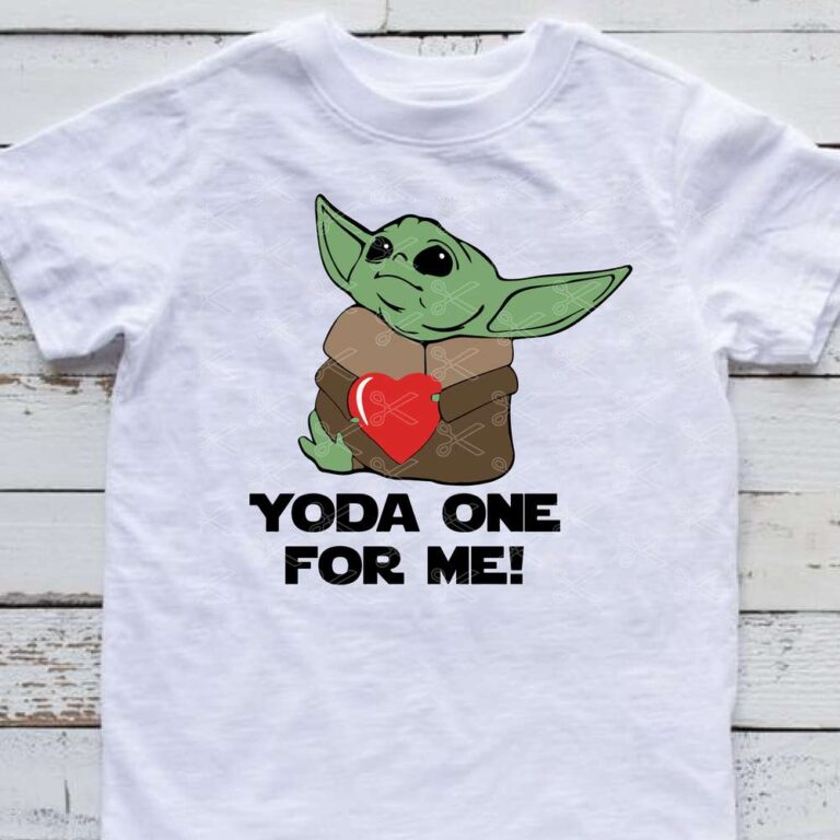 Baby Yoda Valentines Day SVG DXF PNG - One For Me Cut Files