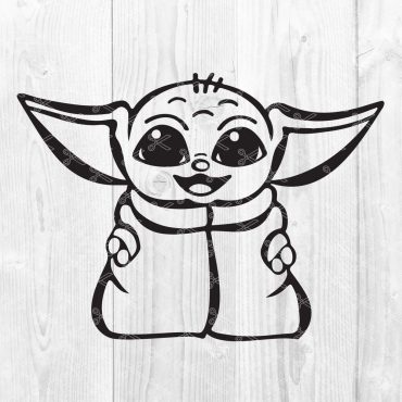 The Child Baby Yoda SVG DXF PNG - Star Wars SVG Cut File for Cricut and ...