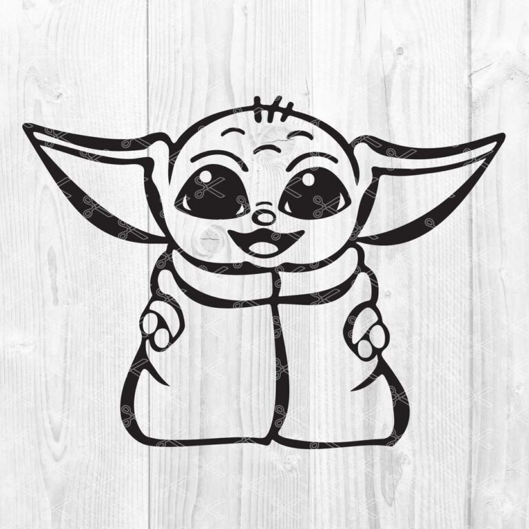 The Child Baby Yoda SVG DXF PNG - Star Wars SVG Cut File