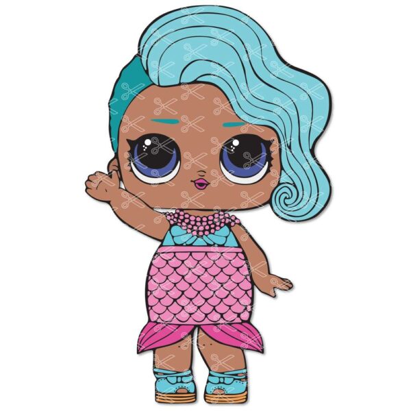 LOL DOLLS SPLASH QUEEN MERMAID SVG DXF PNG EPS